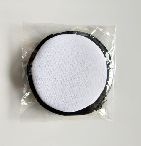 Sublimation Blank Round White Small Wallet Coin Purse for DIY Single Side Printing