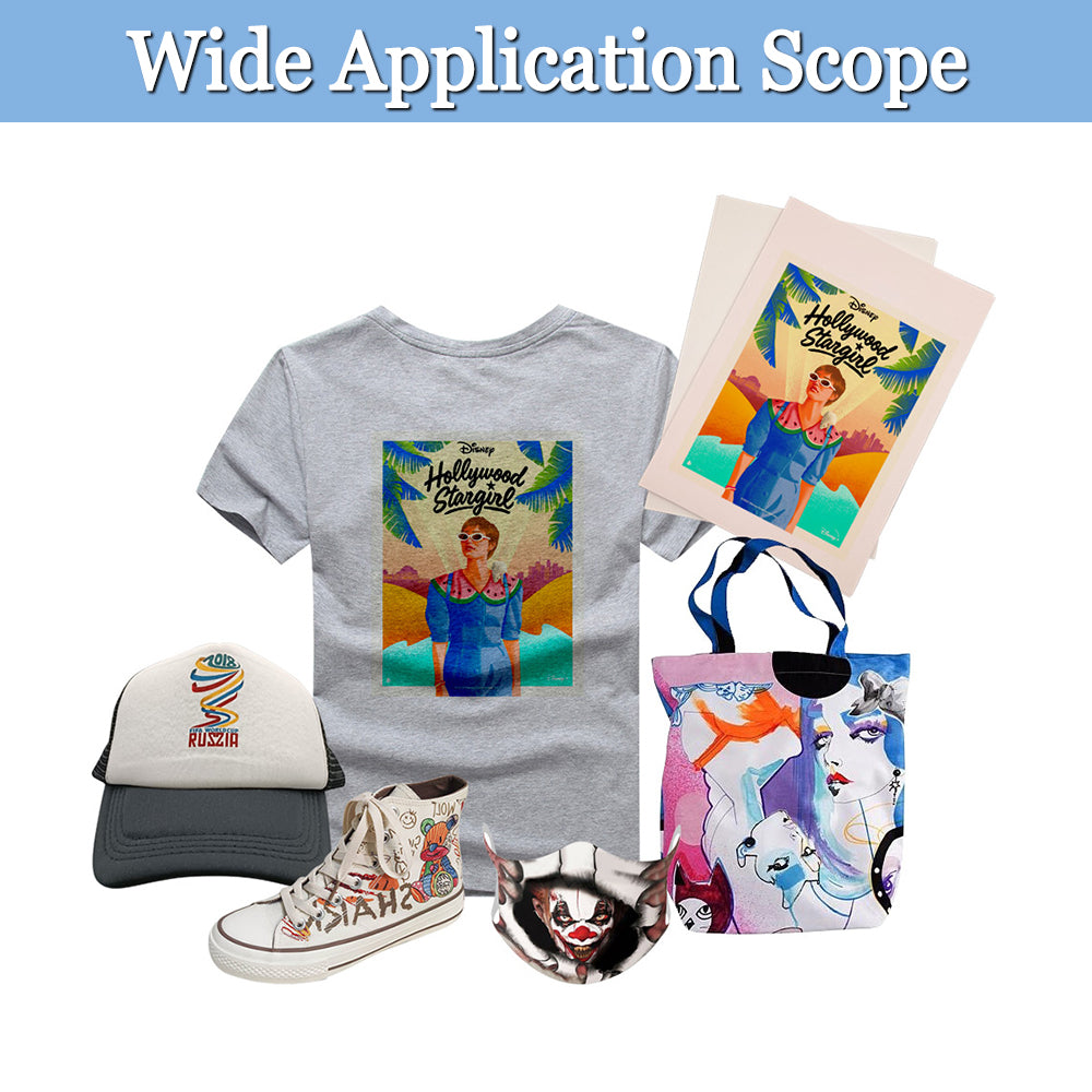 100 Sheets A4 Sublimation Paper - 8.3x11.7 Inch High-Transfer Heat Press Paper for Epson/Sawgrass Printers & T-Shirt/Mug DIY