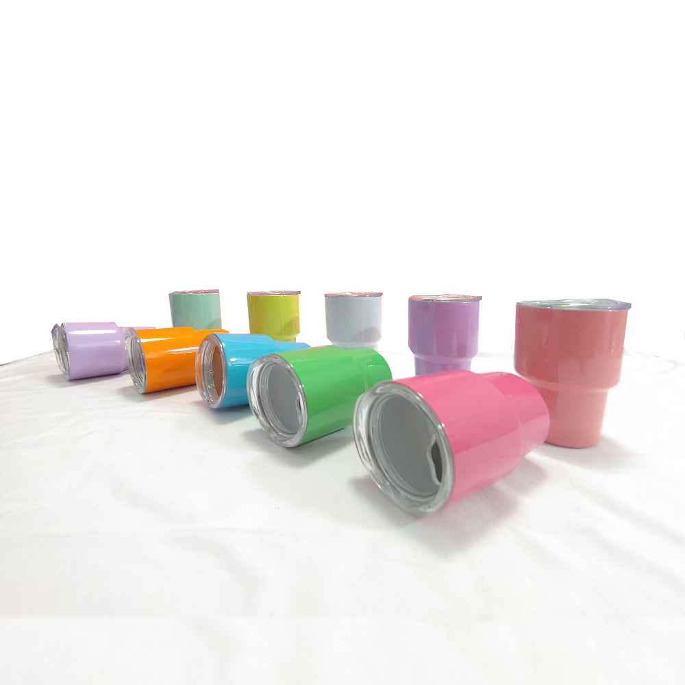 3oz Mini Tumbler Shot Glass Stainless Steel Vacuum Insulation Mini Wine Tumbler With Lid And Straw