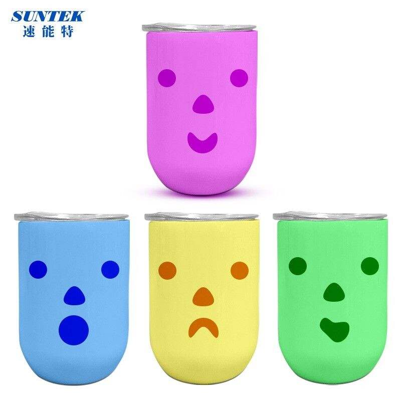12oz stemless double wall stainless steel inside sublimation tumbler