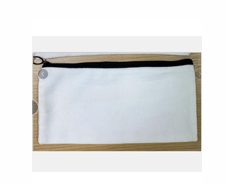 Sublimation Canvas Makeup Bag Blanks 6.3x9 Inch, 16x23cm Heat Transfer Pouch, Customizable Cosmetic Case, 1pc/OPP Bag