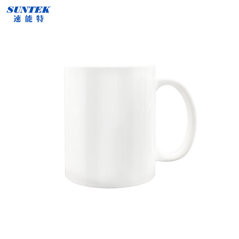 11oz Sublimation Ceramic Coffee Mug White With Color Inside, Handled Mug With Foam Box