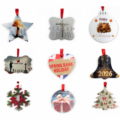 Custom Metal Photo Ornament - Personalized Picture Hanging