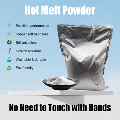 DTF Powder White 1KG/35.3 oz Hot Melt Adhesive Compatible with All DTF Printers Premium PreTreat Transfer Powder for All Fabric