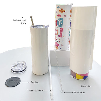 2023 Hotselling Sublimation Blank Us Warehouse 20oz Stainless Steel Straight Tumbler