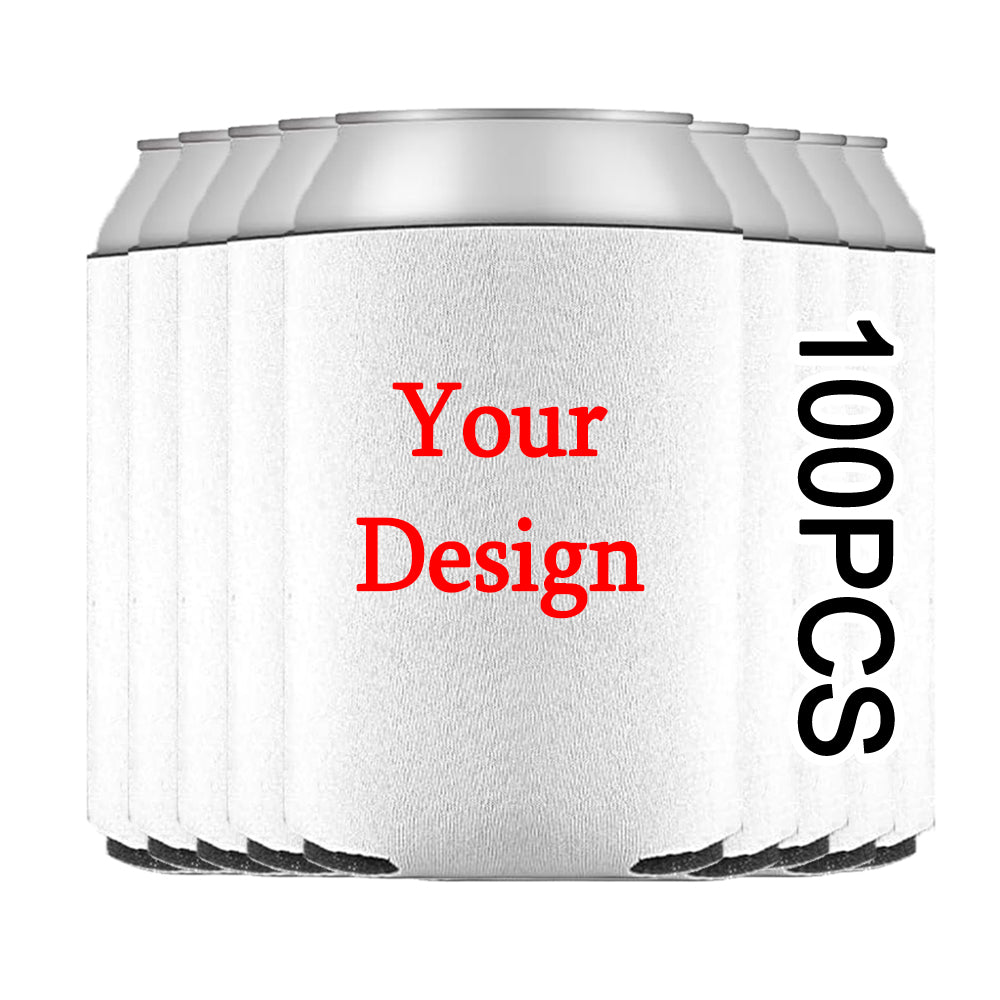 25 Pack Sublimation Can Coolers Blanks - Neoprene Collapsible Insulated Sleeves for Super Bowl Party Guest Favors & HTV Projects