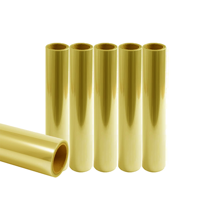 1.Electroplated Gold DTF Film 24in x 328ft Roll,Mirror Metallic Transfer Film for Clothing,Cold Peel Material with Opaque Effect