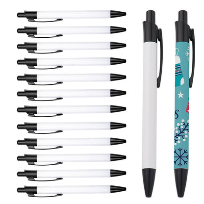 Sublimation Pens – Heat Transfer Blank DIY Ballpoint with Shrink Wrap, Customize Design for Kids School Supplies & DIY Lovers
