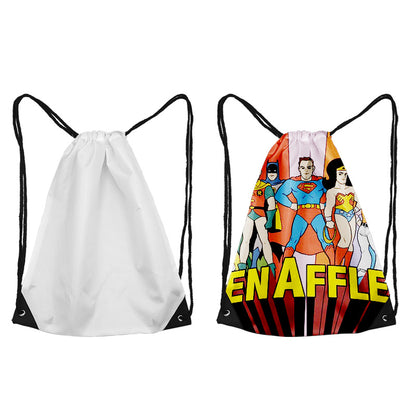 4Pcs Sublimation Drawstring Backpack Bulk 420D Premium Polyester Heat-Sealed Edges Draw String Bags For Gym Sport Party Hiking