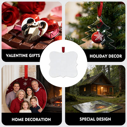 Custom Metal Photo Ornament - Personalized Picture Hanging