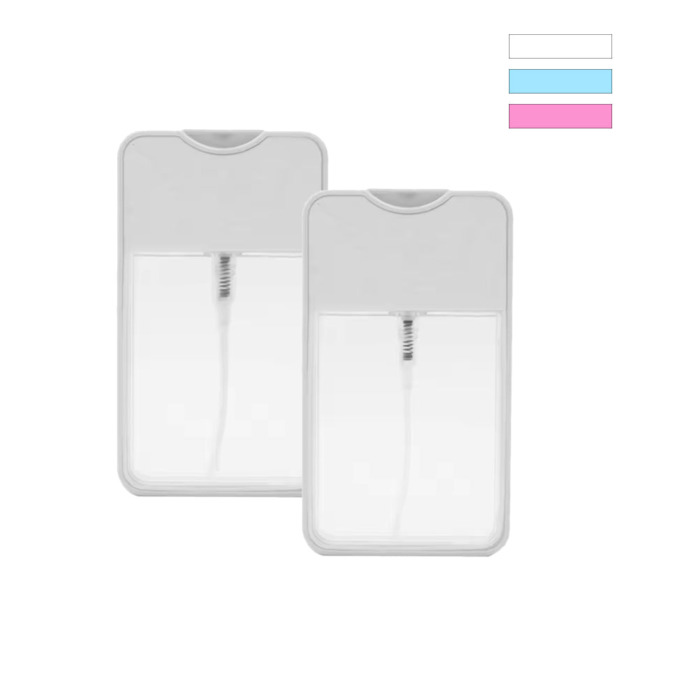 Sublimation Press-Type Perfume Case Blank, 3.9x2.3x0.6in, DIY Double Sided Printing, White/Light Blue/Pink, 48g for Designer