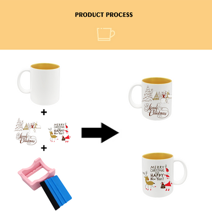 Heat Transfer Taping Holder 4.1x3.5x1.6in, Blue/Pink Silicone Base for Sublimation, Secures Cups During Taping Process