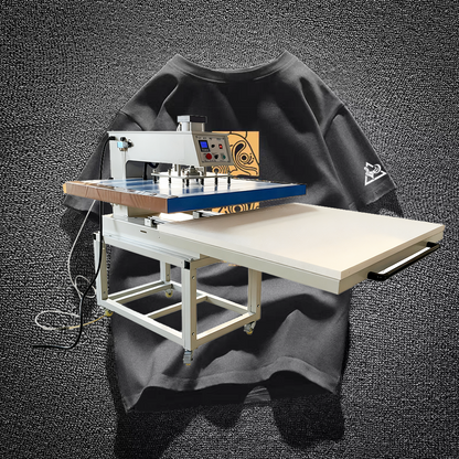32" x 40"/40" x 48" Large Format Pneumatic Heat Press with Stand: Perfect for high-pressure garment & textile applications.