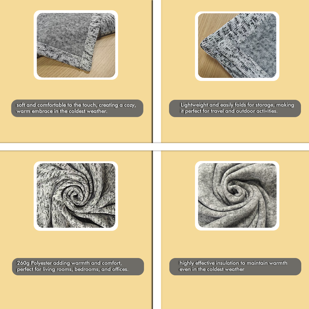 Grey Blanket 50x60in, 260g Polyester for Sublimation Printing,Vacuum Packed Blanket for Heat Transfer,Soft and Warm Home Decor