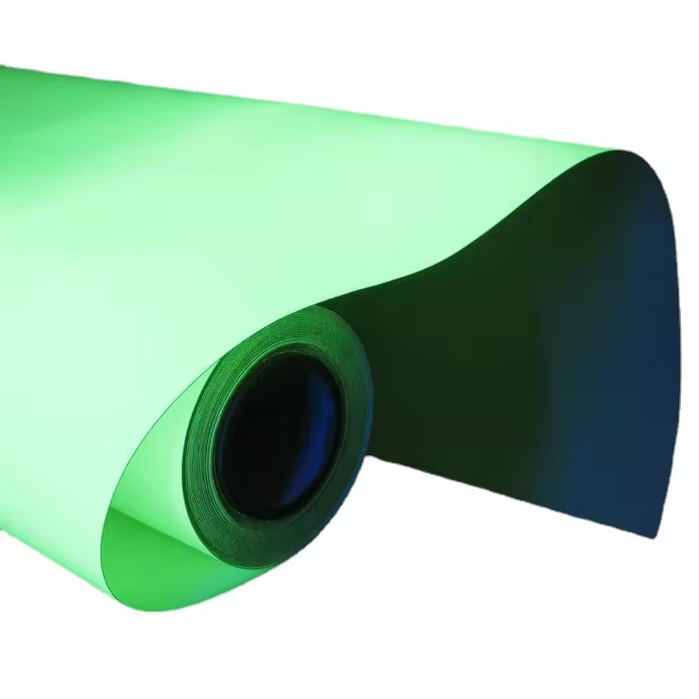 11.8in x 328ft Glow Dark DTF Film Roll, Cold Peel Luminous PET Transfer for Dark/Light T-Shirts Textile Printing