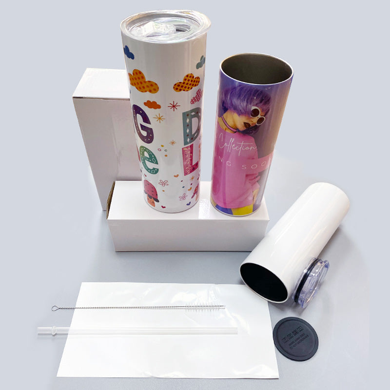 2023 Hotselling Sublimation Blank Us Warehouse 20oz Stainless Steel Straight Tumbler