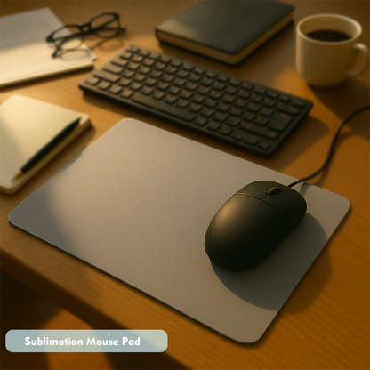 Sublimation Mouse Pad 15x19in Large Size, 6mm Thick White Surface for Custom Printing, Non-Slip Rubber Base Gaming Office Use