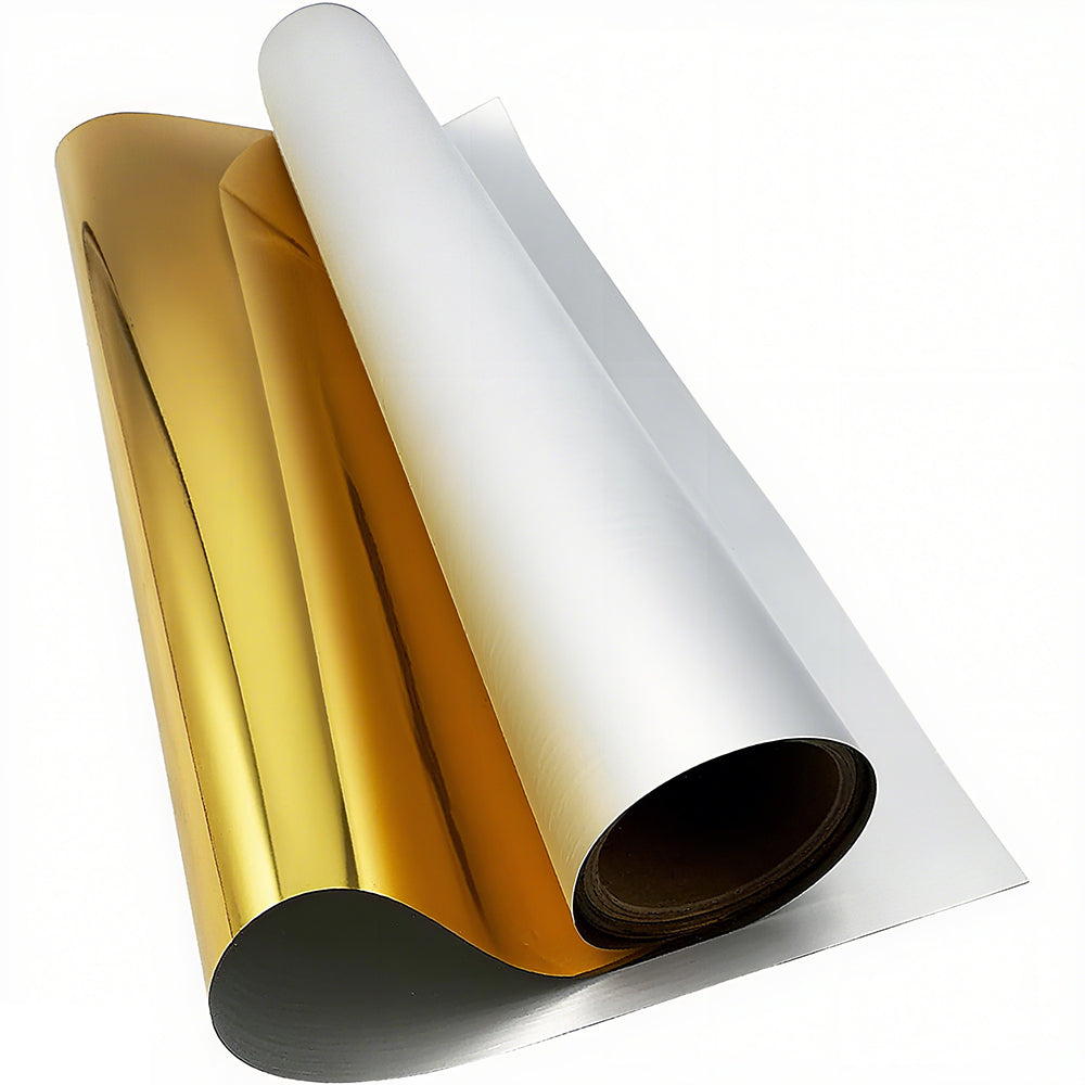 24in x 328ft DTF Gold/Silver Film Roll Bulk - Direct to Film Transfer Printing for High-Volume Apparel Orders