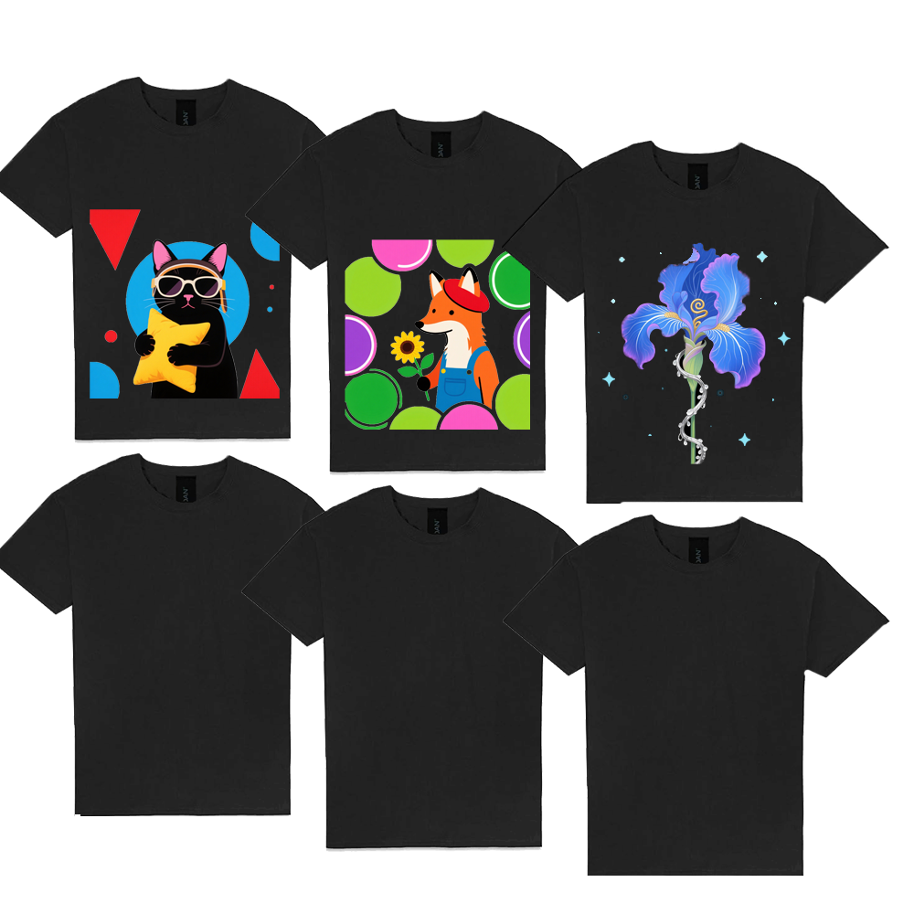 Gildan 6 Pack Blank Cotton T-Shirt – Ultra Soft & Breathable | HTV Ready, Perfect for DIY Printing, Gifts & Streetwear Basic