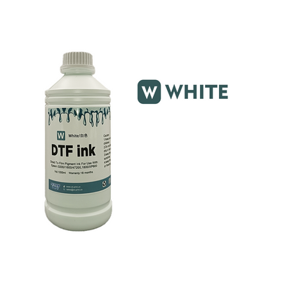 DTF Printer Ink CMYK+White Set 1000ml/Bottle, 5 Colors for Direct to Film Printing, High Color Gamut Ink for Textile Transfer