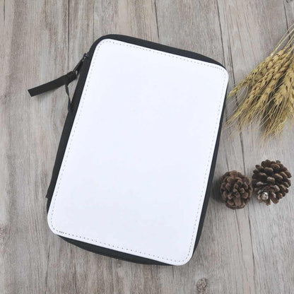 Sublimation-Ready Canvas Pencil Bag - Large Capacity Heat Press Stationery Pouch with Multi-Compartment Design for School, Office, or Creative Projects