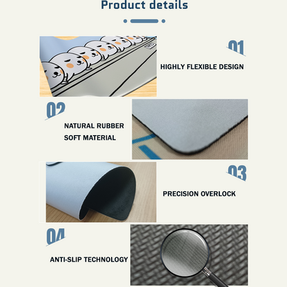 Sublimation Mouse Pad 15x19in Large Size, 6mm Thick White Surface for Custom Printing, Non-Slip Rubber Base Gaming Office Use