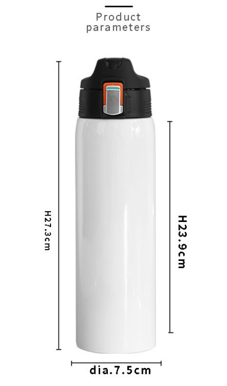 Sublimation 750ml Stainless Steel Thermos Cup for Traveling in Large Capacity with Pop-up Lid