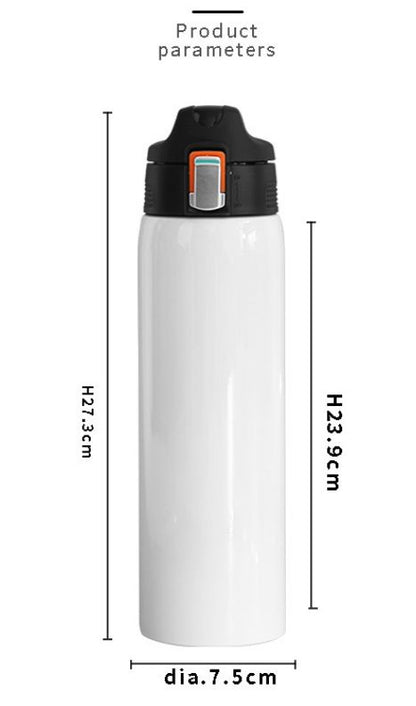 Sublimation 750ml Stainless Steel Thermos Cup for Traveling in Large Capacity with Pop-up Lid
