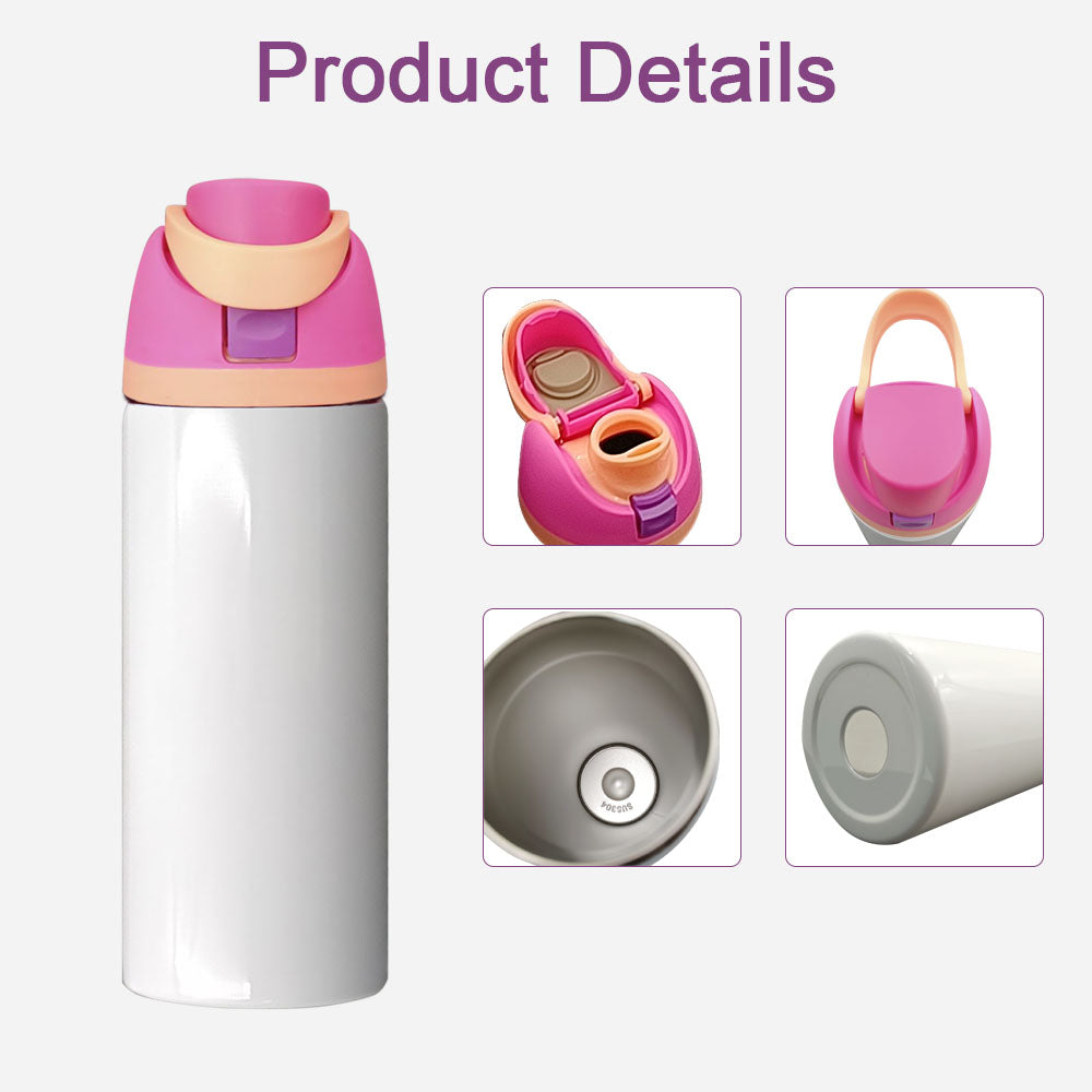 24oz Heat Transfer Tumbler with Pop-Up Lid,Stainless Steel Cup for Gym Office Outdoor Use,304 Interior Custom Sublimation Design