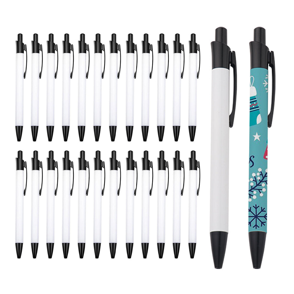 Sublimation Pens – Heat Transfer Blank DIY Ballpoint with Shrink Wrap, Customize Design for Kids School Supplies & DIY Lovers