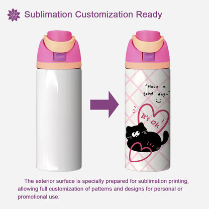 24oz Heat Transfer Tumbler with Pop-Up Lid,Stainless Steel Cup for Gym Office Outdoor Use,304 Interior Custom Sublimation Design