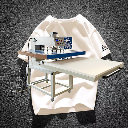 32" x 40"/40" x 48" Large Format Pneumatic Heat Press with Stand: Perfect for high-pressure garment & textile applications.