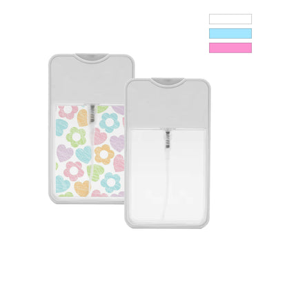 Sublimation Press-Type Perfume Case Blank, 3.9x2.3x0.6in, DIY Double Sided Printing, White/Light Blue/Pink, 48g for Designer