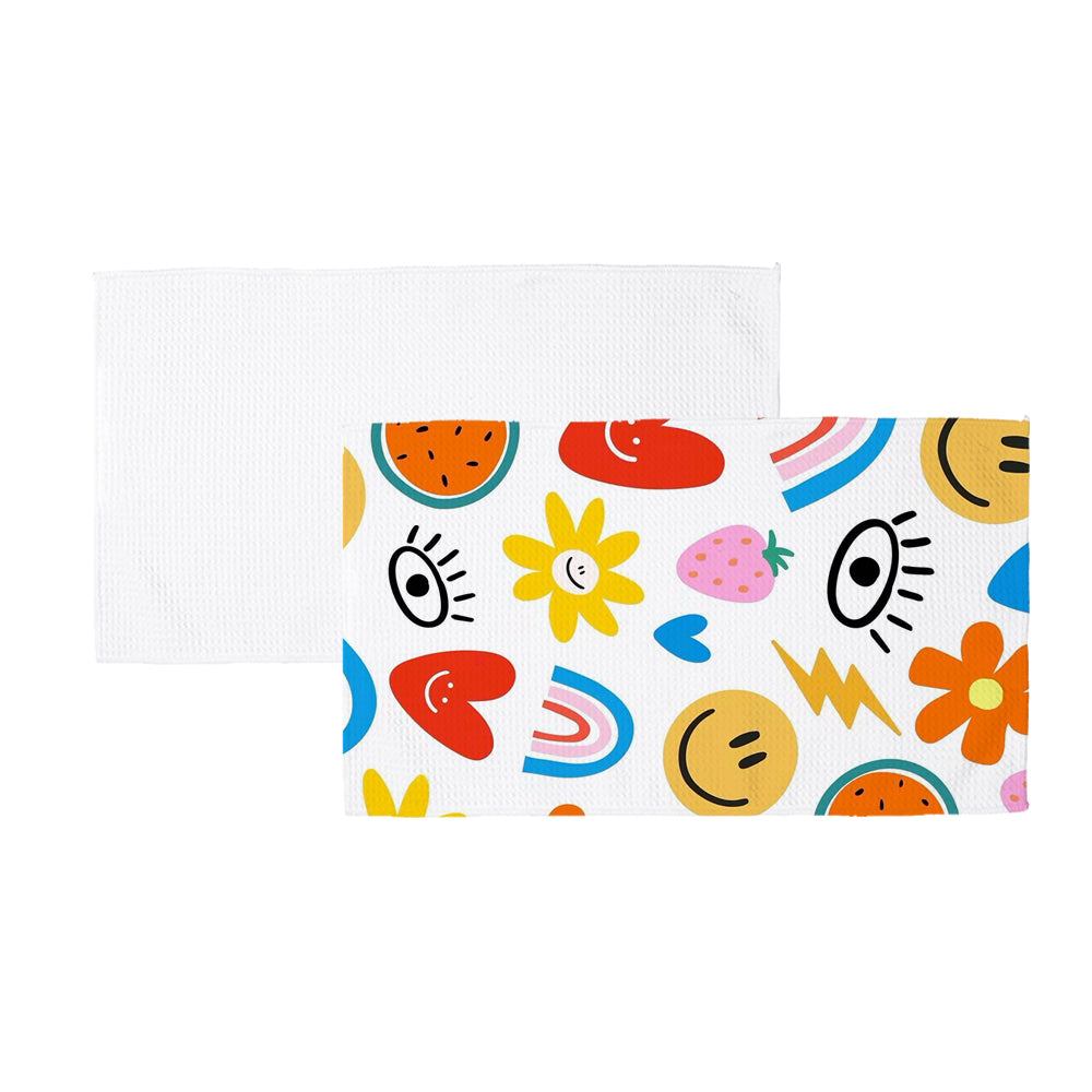 Sublimation Waffle Weave Towel Blanks 16x24in 390gsm, Microfiber Quick Dry, Heat Transfer Ready for Custom Logo, OPP Bag Packed