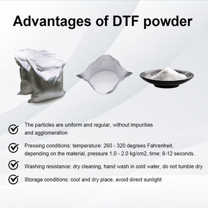 DTF Powder White 1KG/35.3 oz Hot Melt Adhesive Compatible with All DTF Printers Premium PreTreat Transfer Powder for All Fabric
