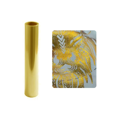 1.Electroplated Gold DTF Film 24in x 328ft Roll,Mirror Metallic Transfer Film for Clothing,Cold Peel Material with Opaque Effect