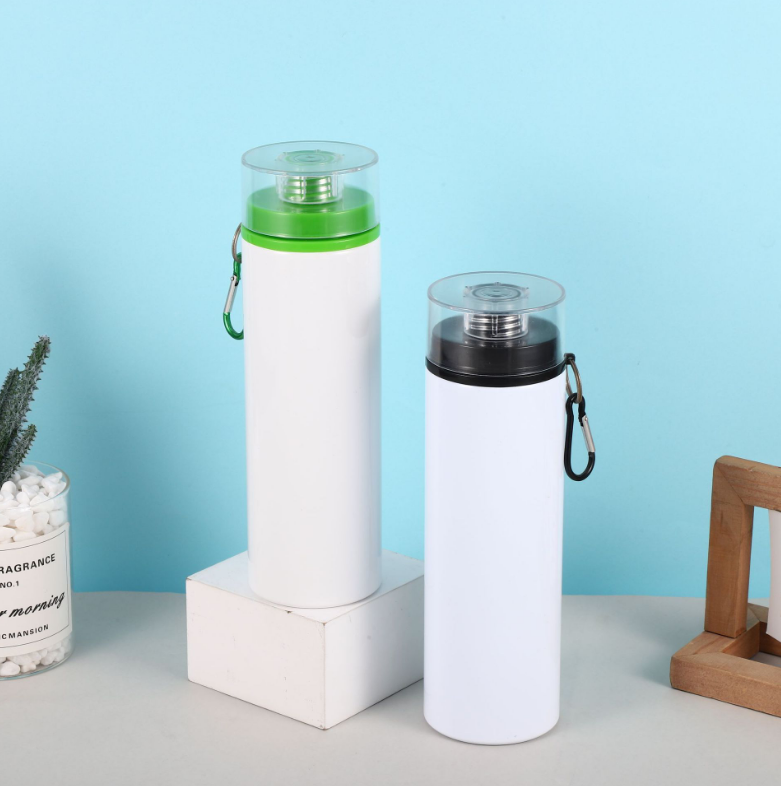750ML Sublimation Blank Aluminum Sport Kettle with Carrying Ring for Water Drinks