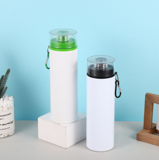 750ML Sublimation Blank Aluminum Sport Kettle with Carrying Ring for Water Drinks