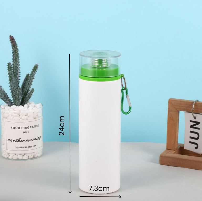 750ML Sublimation Blank Aluminum Sport Kettle with Carrying Ring for Water Drinks