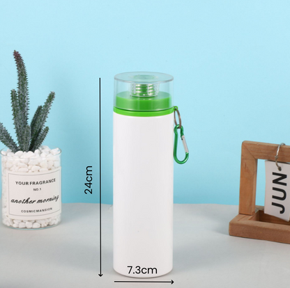 750ML Sublimation Blank Aluminum Sport Kettle with Carrying Ring for Water Drinks