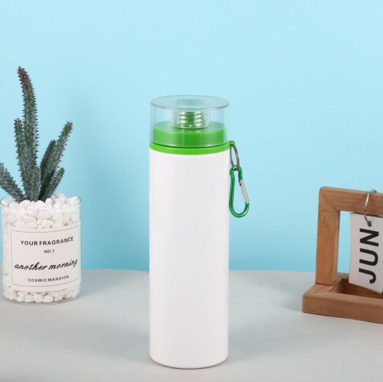 750ML Sublimation Blank Aluminum Sport Kettle with Carrying Ring for Water Drinks