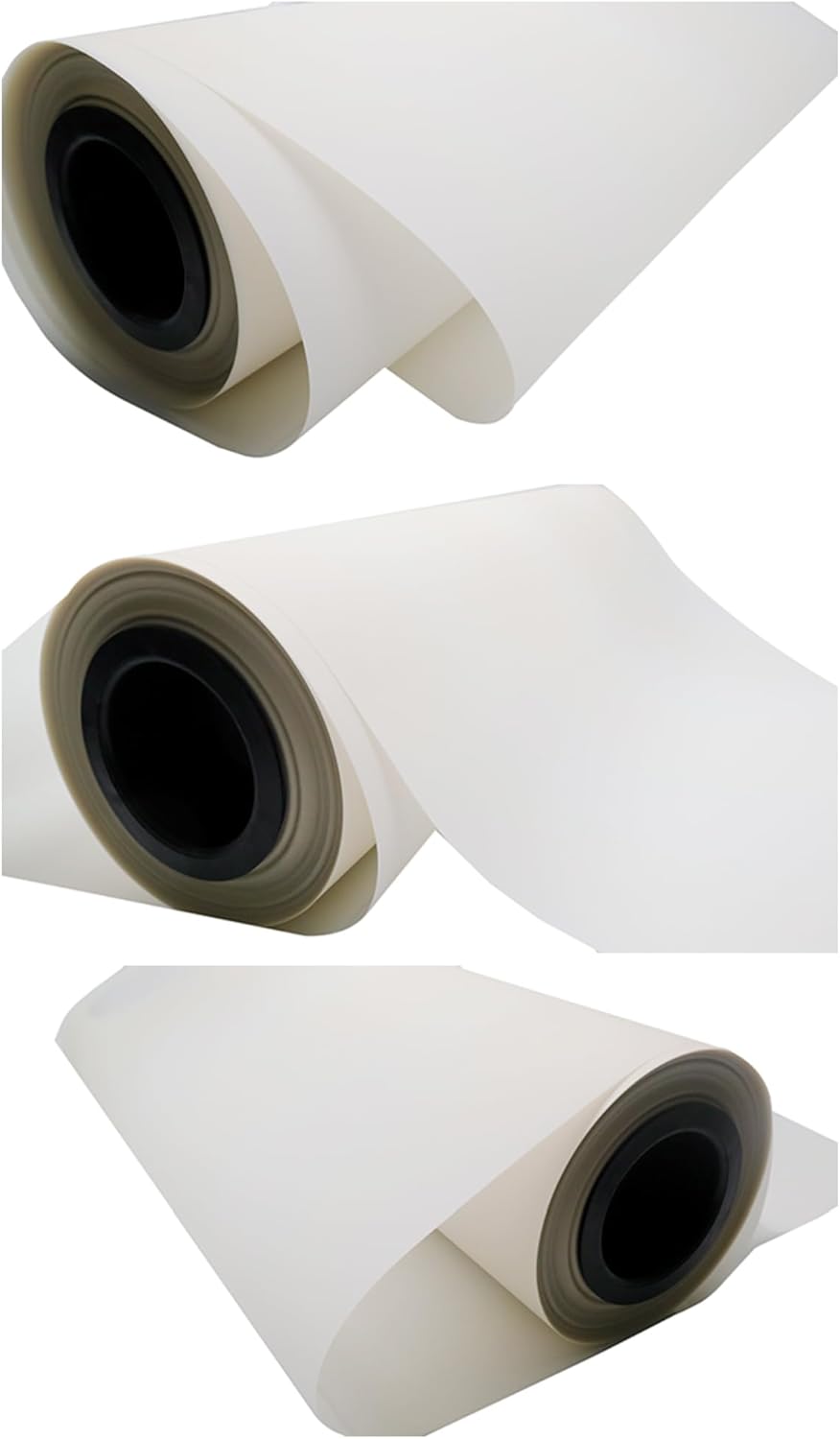 Transparent Iridescent DTF Film 24inx328ft,Holographic Swirl Effect for Garment Decoration,Cold Peel PET Film with Rainbow Shine