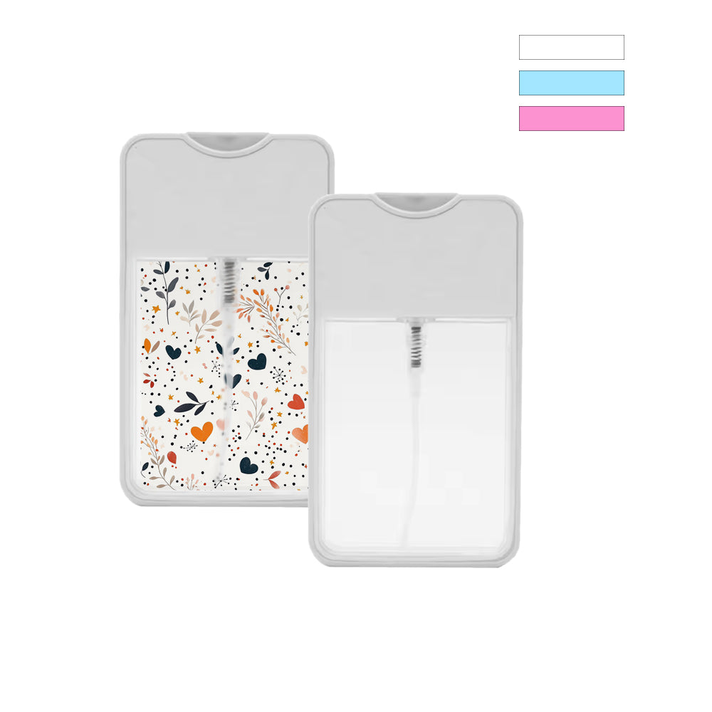 Sublimation Press-Type Perfume Case Blank, 3.9x2.3x0.6in, DIY Double Sided Printing, White/Light Blue/Pink, 48g for Designer