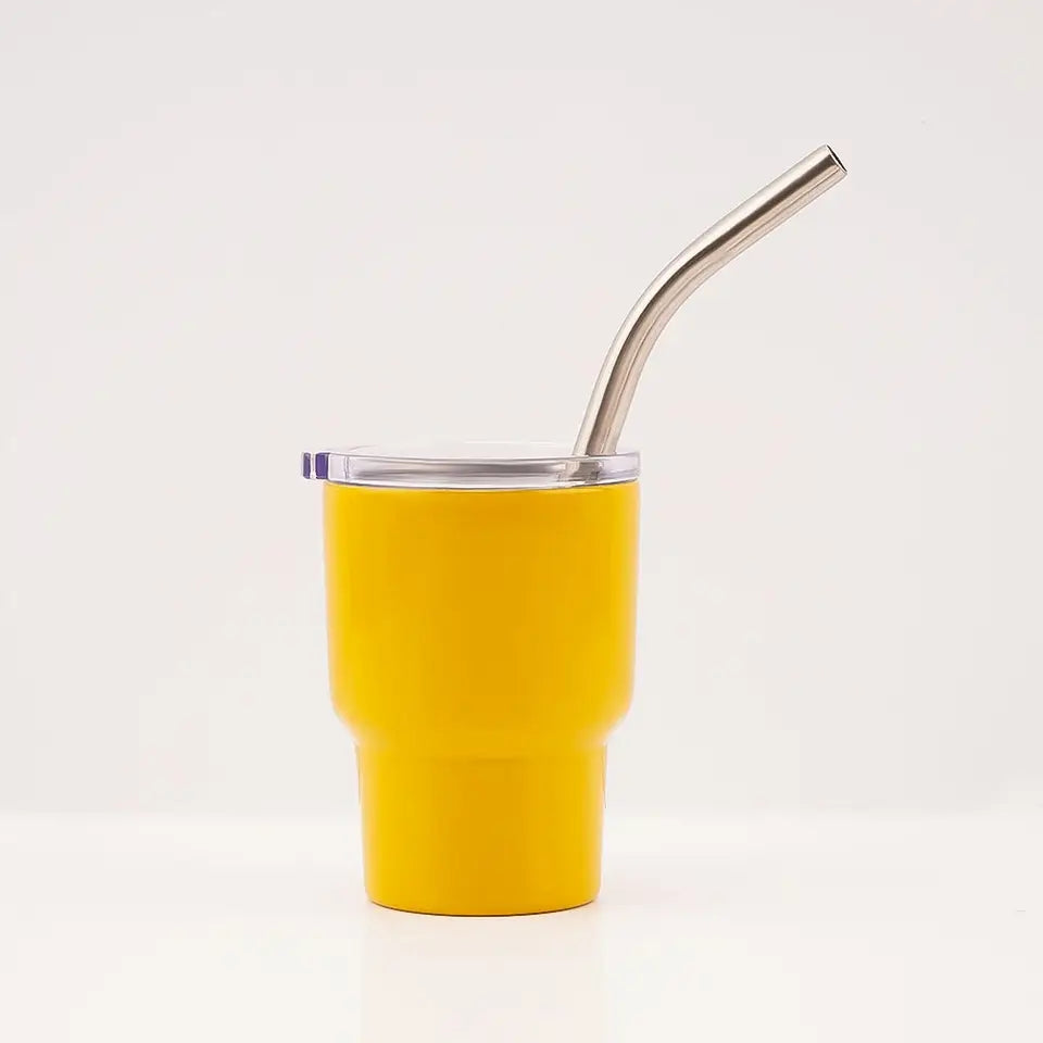 4oz Mini Sublimation Colorful Stainless Steel Tumblers Shot Glass for Coffee Wind Drinks with Lid Straw