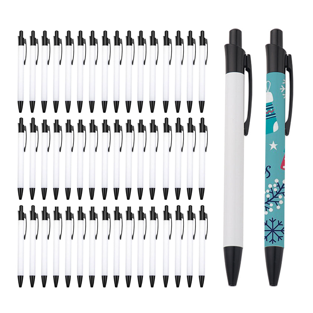 Sublimation Pens – Heat Transfer Blank DIY Ballpoint with Shrink Wrap, Customize Design for Kids School Supplies & DIY Lovers