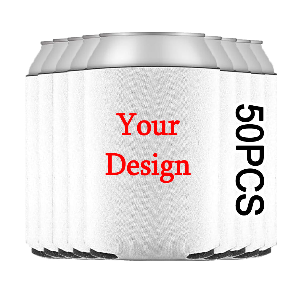 25 Pack Sublimation Can Coolers Blanks - Neoprene Collapsible Insulated Sleeves for Super Bowl Party Guest Favors & HTV Projects