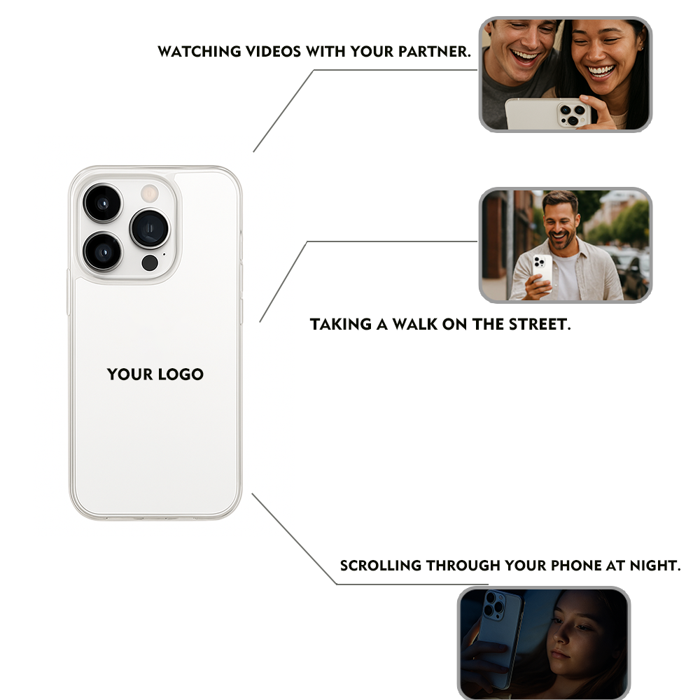 2in1 Sublimation Phone Case with 4"Aluminum Sheet,Transparent TPU+PC Cover for Heat Press,DIY Custom Design for Various Models