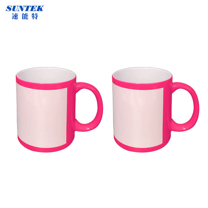 11oz Sublimation Blank Patch Color Coffee Mug for Water Drinks