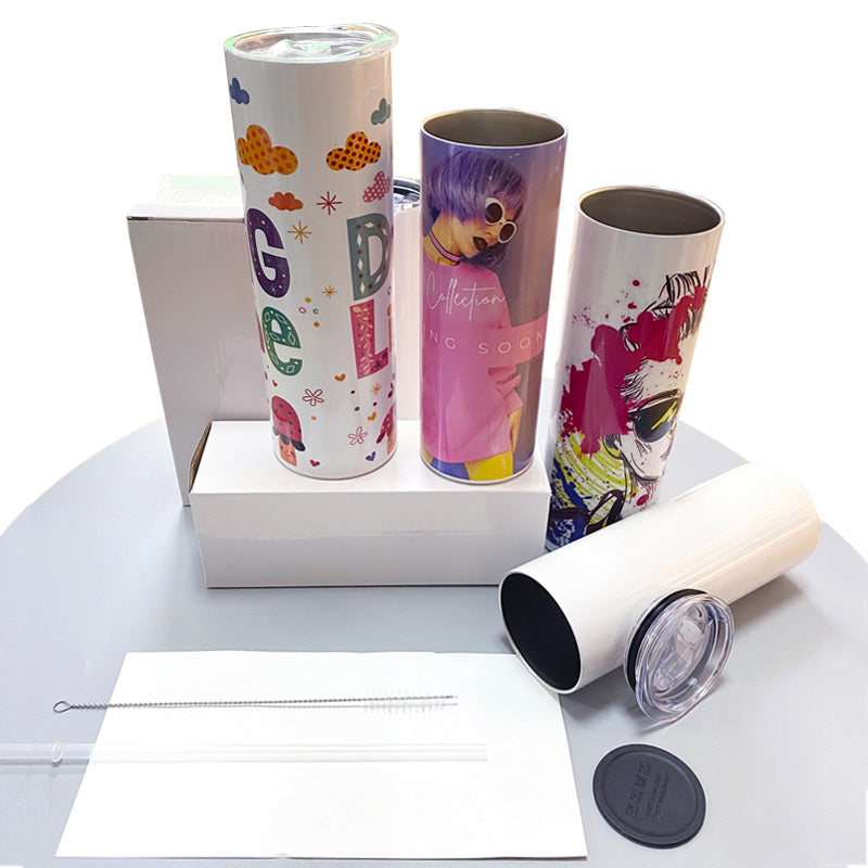 2023 Hotselling Sublimation Blank Us Warehouse 20oz Stainless Steel Straight Tumbler