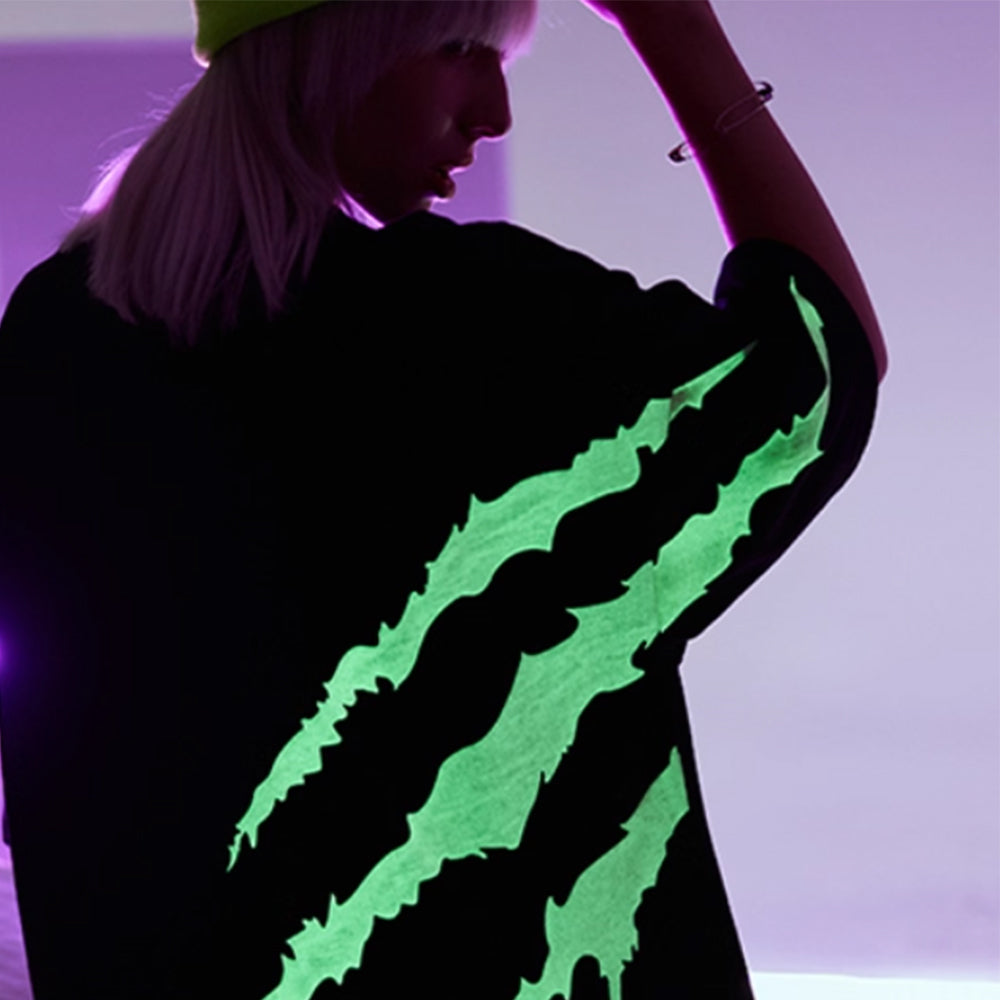 11.8in x 328ft Glow Dark DTF Film Roll, Cold Peel Luminous PET Transfer for Dark/Light T-Shirts Textile Printing